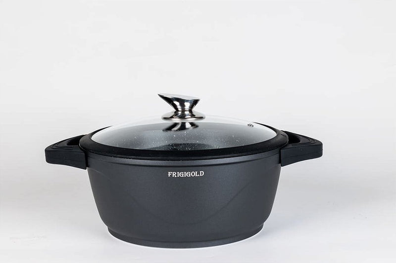 Kit Frigideira Wok 24cm + Panela 28cm + 2 Tampas Super Resistentes Frigigold - NOVOS MODELOS